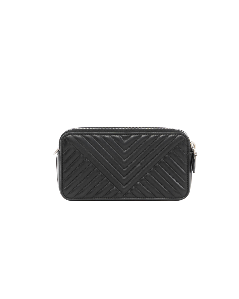 PRADA DIAGRAMME SHOULDER BAG SMALL BLACK CALF SHW 5314