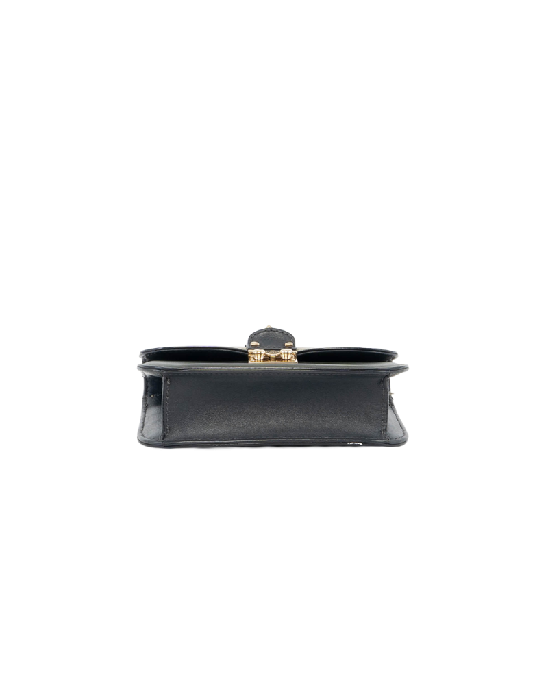 VALENTINO ROCKSTUD GLAM LOCK GREEN CALF GHW 0147