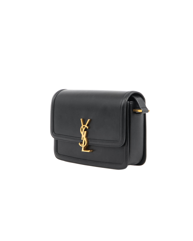 YSL SOLFERINO MEDIUM BLACK CALF GHW FLR 684305 2022 0052