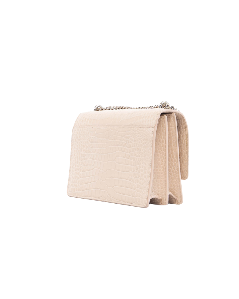 YSL SUN SET MEDIUM BEIGE CROC SHW GUE442906 0718 5474