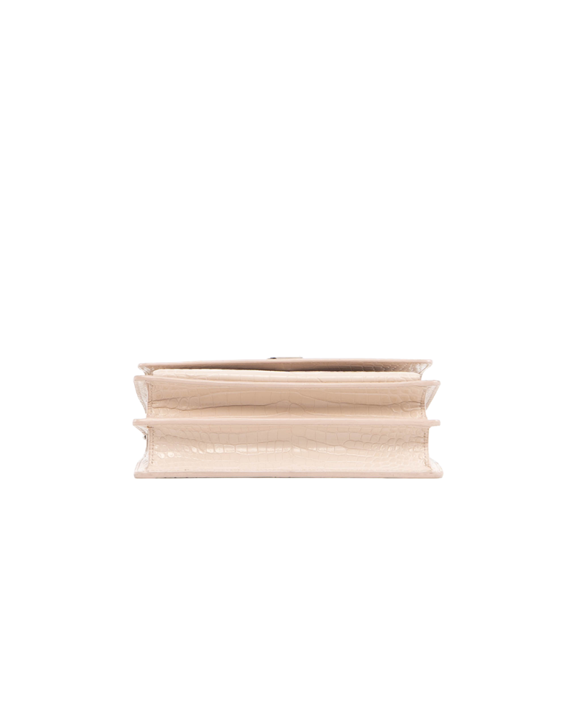 YSL SUN SET MEDIUM BEIGE CROC SHW GUE442906 0718 5476