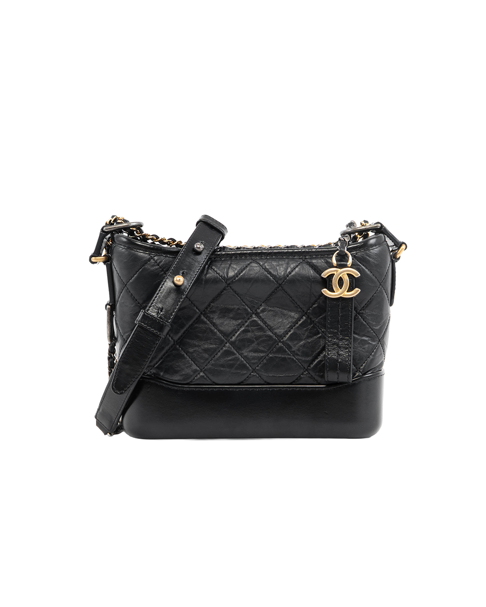 BA230494 CHANEL GABRIELLE SMALL BLACK LAMB SGHW 26030844