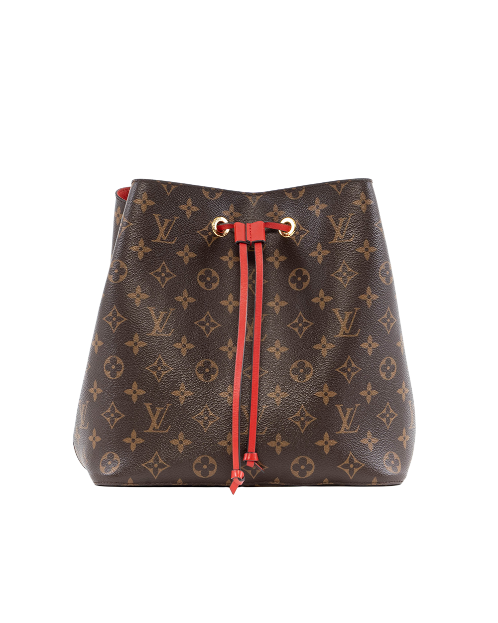 BA234417 LV NEONOE BROWN RED MONOGRAM CANVAS GHW DC2199