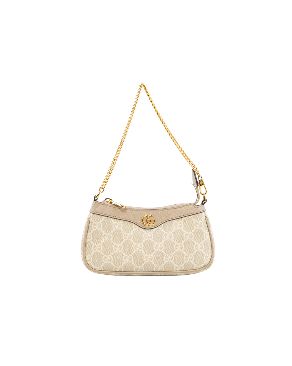 BA250422 GUCCI OPHIDIA SHOULDER BAG MINI BEIGE GG MONOGRAM CANVAS GHW 764960 493075