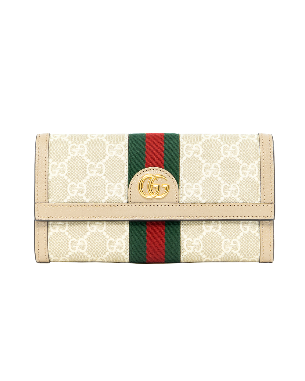 BA250889 GUCCI OPHIDIA WALLET LONG BEIGE GG MONOGRAM CANVAS GHW 523153 2149
