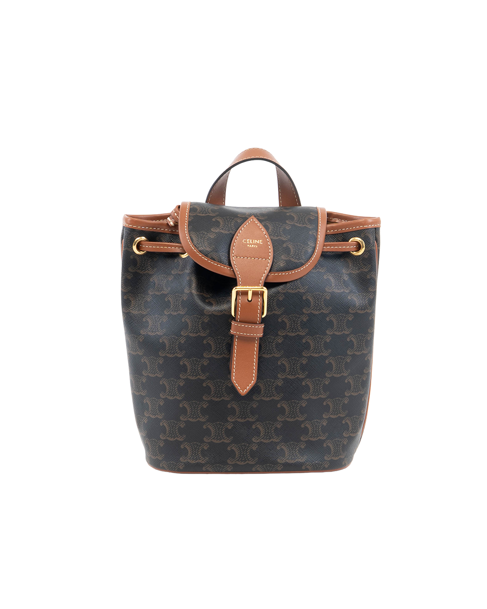 BA251299 CELINE BACKPACK FOLCO MINI BROWN CANVAS GHW U SL 1214 U AT 1204