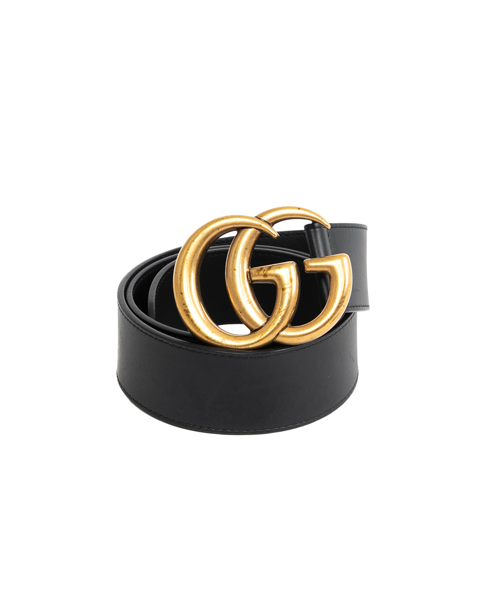 BA251981 GUCCI BELT 4 CM 75 BLACK CALF GHW 400593 AP00T