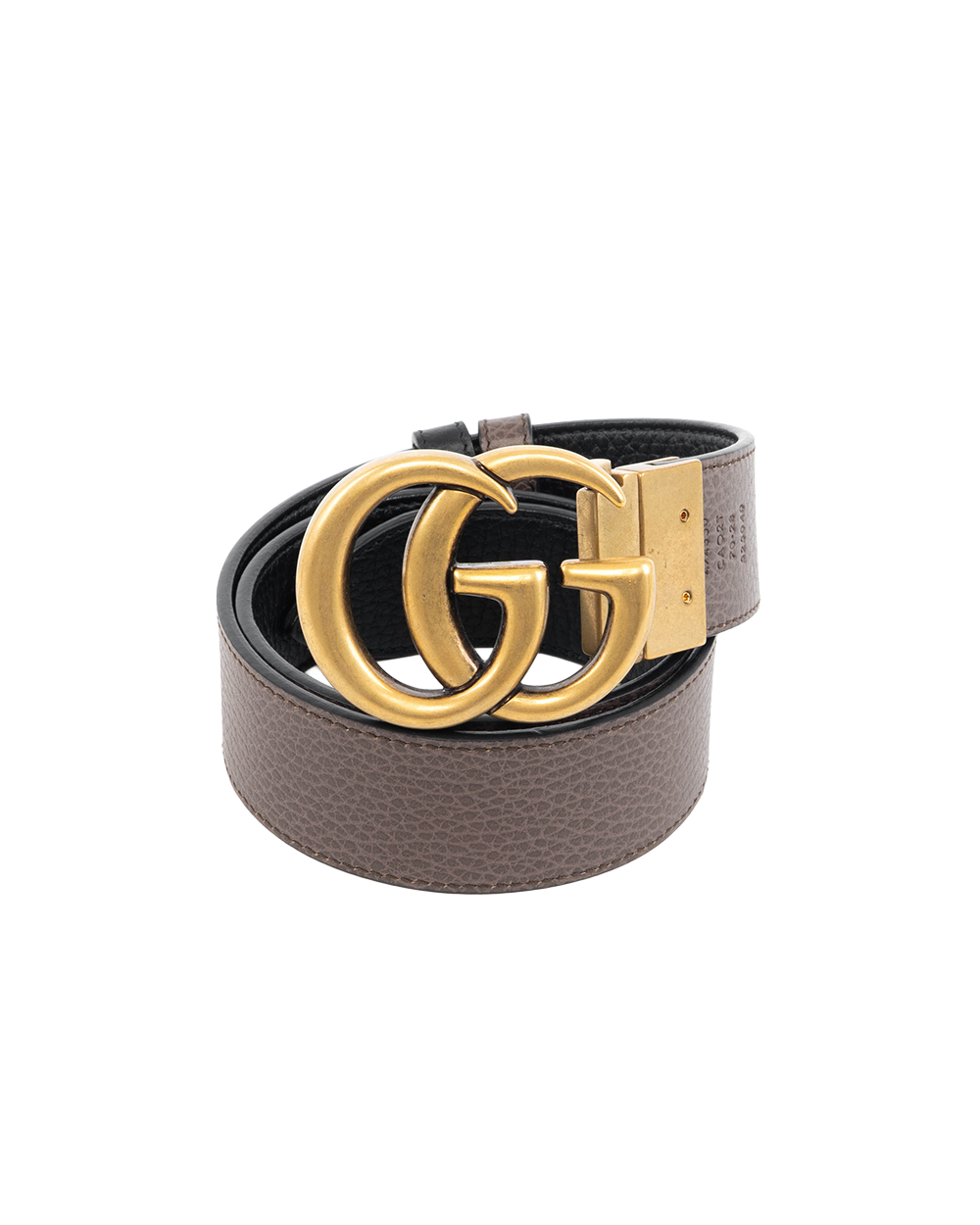 BA251983 GUCCI BELT 4 CM 70 BROWN CALF GHW 474350 CAO2T