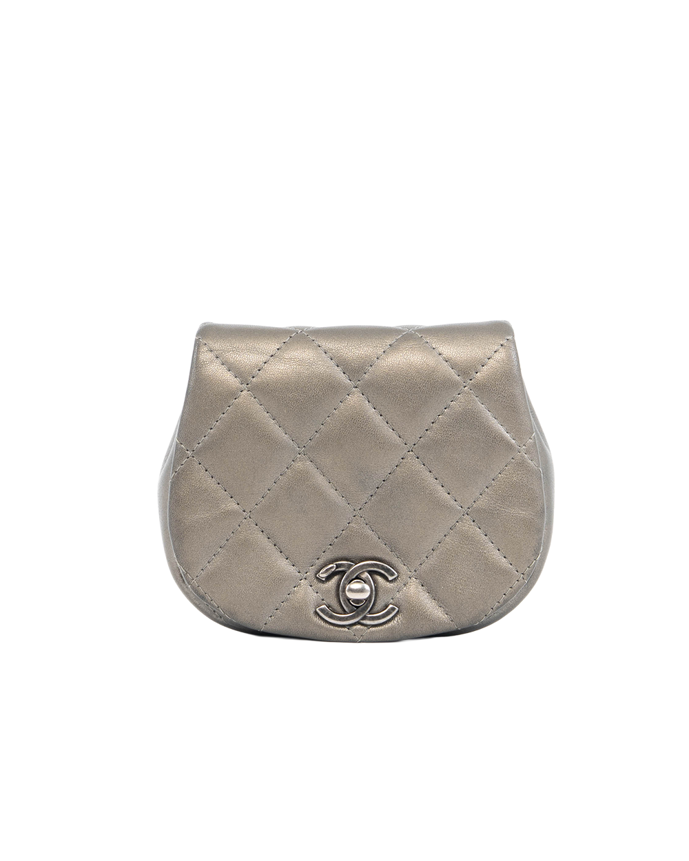 BA251986 CHANEL COCO MAIL CLUTCH MINI GREY LAMB RHW 31560175