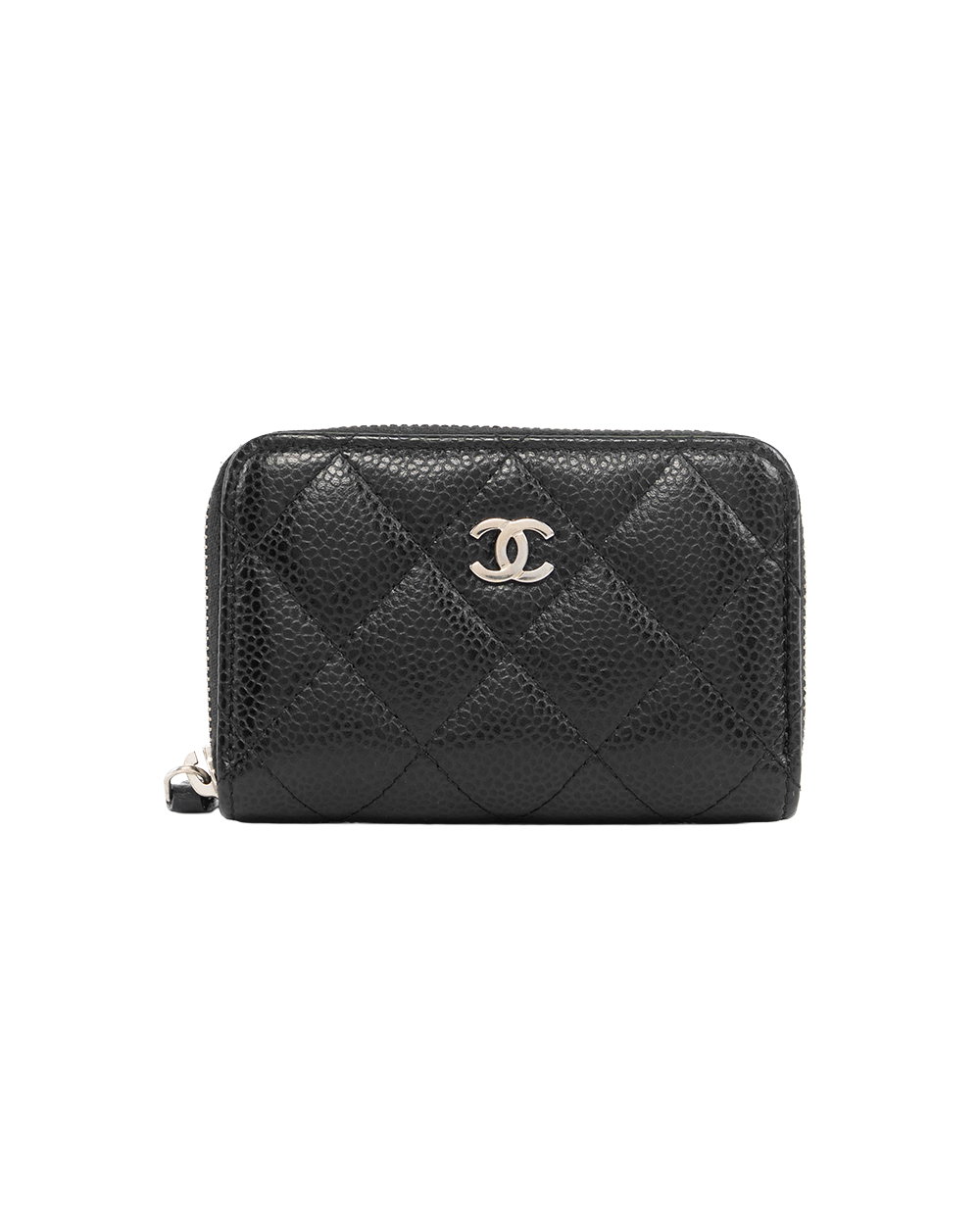 BA252001 CHANEL ZIPPY CARD SHORT BLACK CAVIAR SHW 27994286