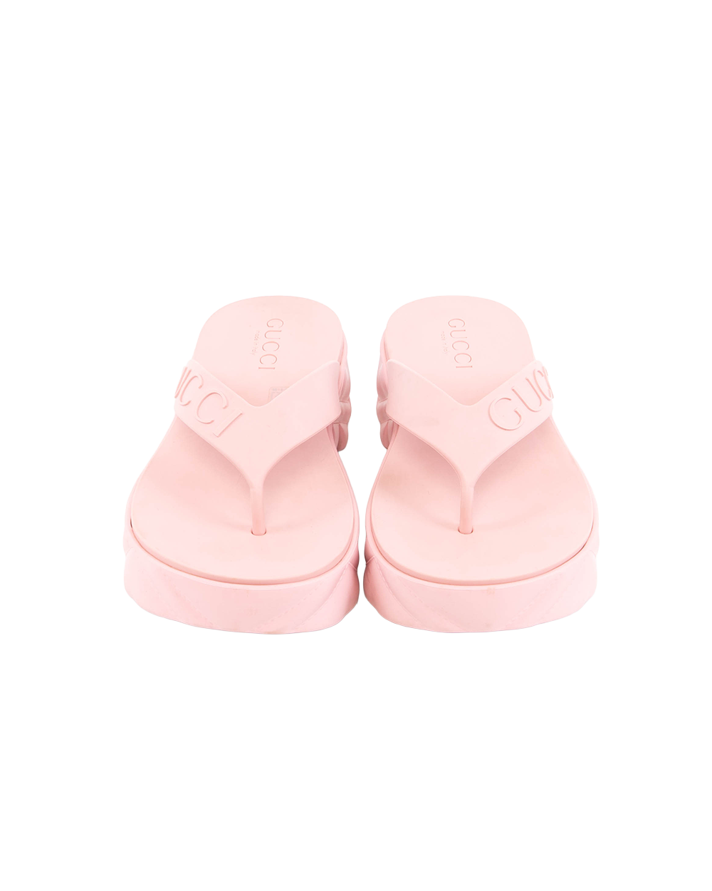 BA252004 GUCCI RUBBER SANDAL 34 PINK RUBBER 746334