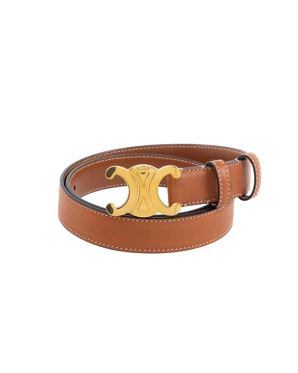 BA252008 CELINE BELT 70 BROWN CALF GHW U BP 5202