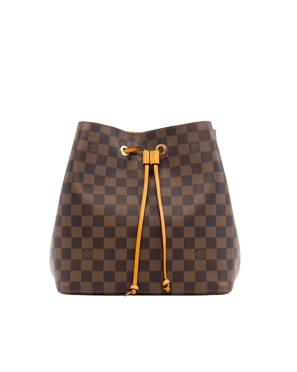 BA252021 LV NEONOE MM BROWN YELLOW DAMIER CANVAS GHW FK4199