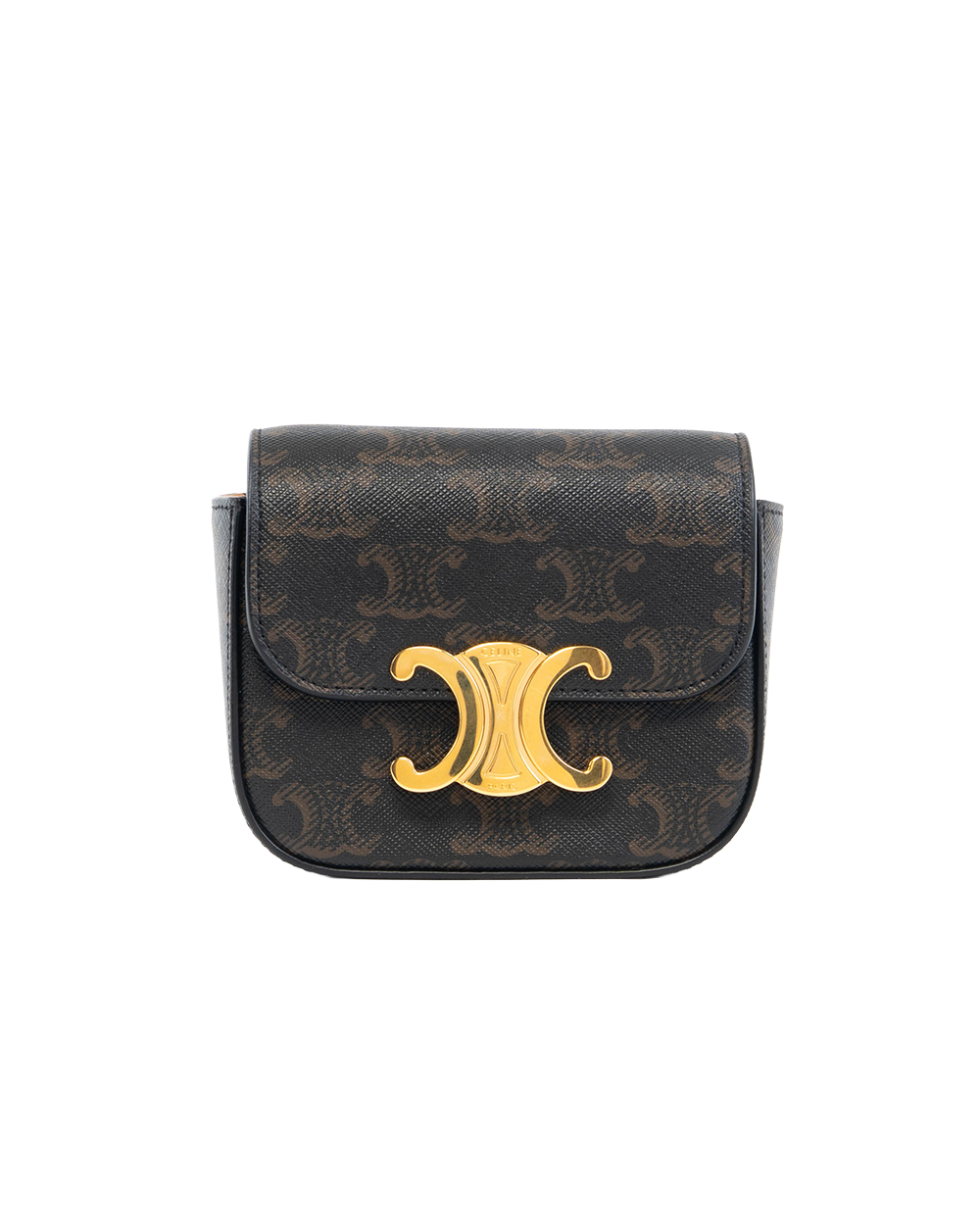 BA252025 CELINE CLAUDE TRIOMPHE MINI BROWN MONOGRAM CANVAS GHW W RG 2292