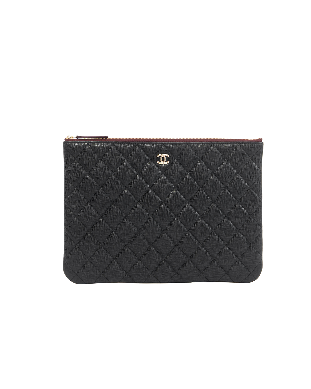BA252027 CHANEL POUCH BLACK CAVIAR GHW GHX78CP1