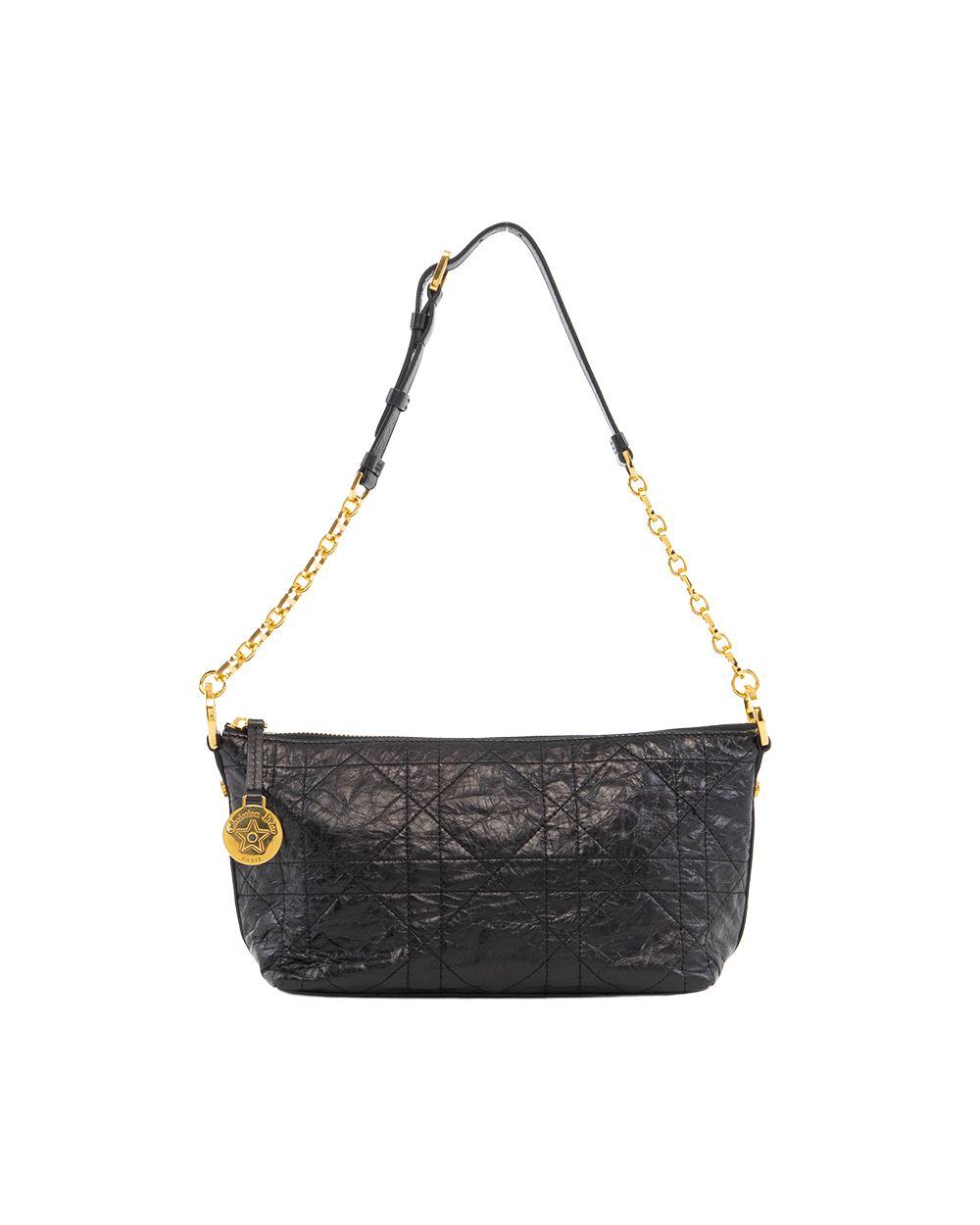 BA252028 DIOR CD STAR HOBO BLACK LAMB GHW 48 MA 1223