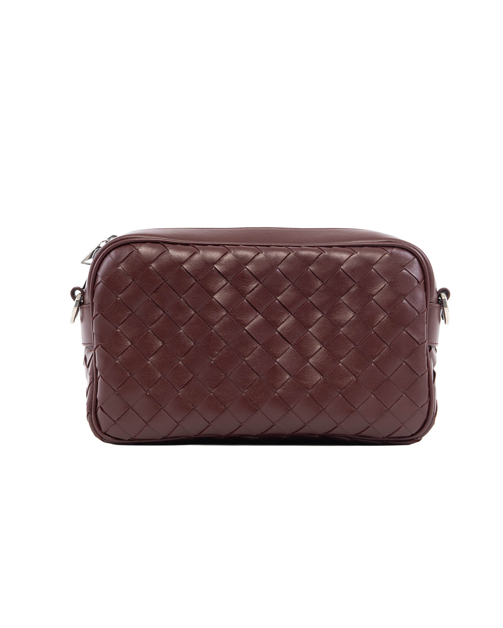 BA252071 BOTTEGA INTRECCIATO CAMERA BAG SMALL RED BURGANDY CALF SHW