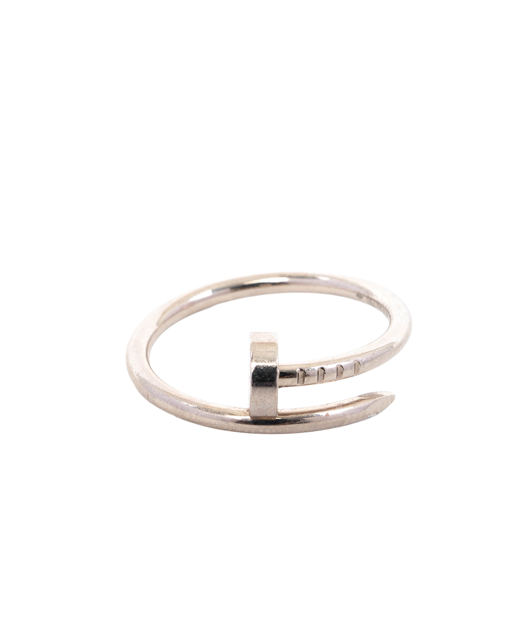 BA252082 CARTIER JUSTE AN CLOU RING 53 WHITE GOLD SHW WRN474