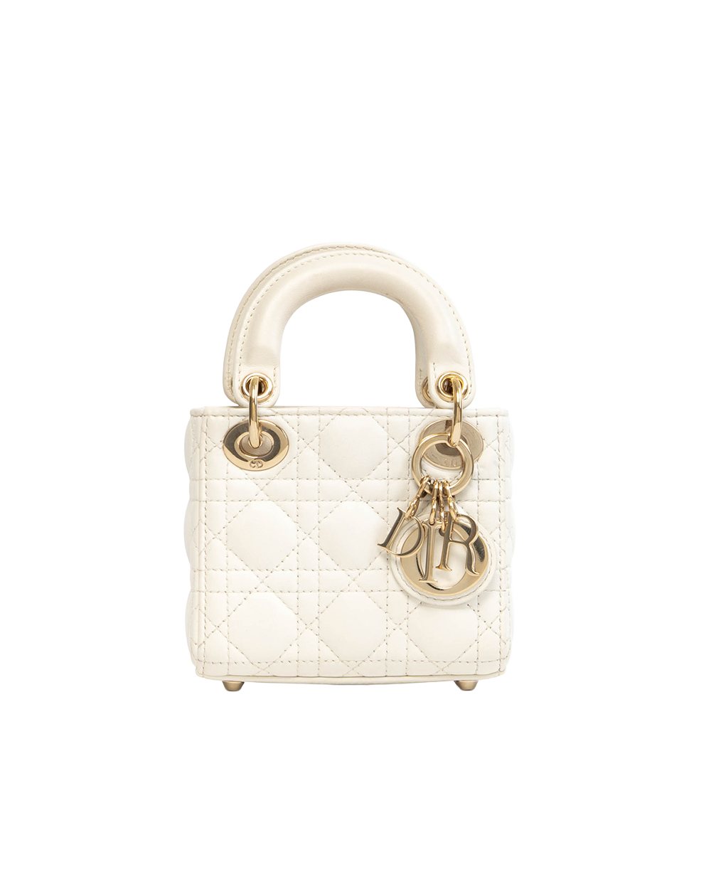 BA252087DIOR LADY MICRO WHITE LAMB GHW 10 MA 0222 5498