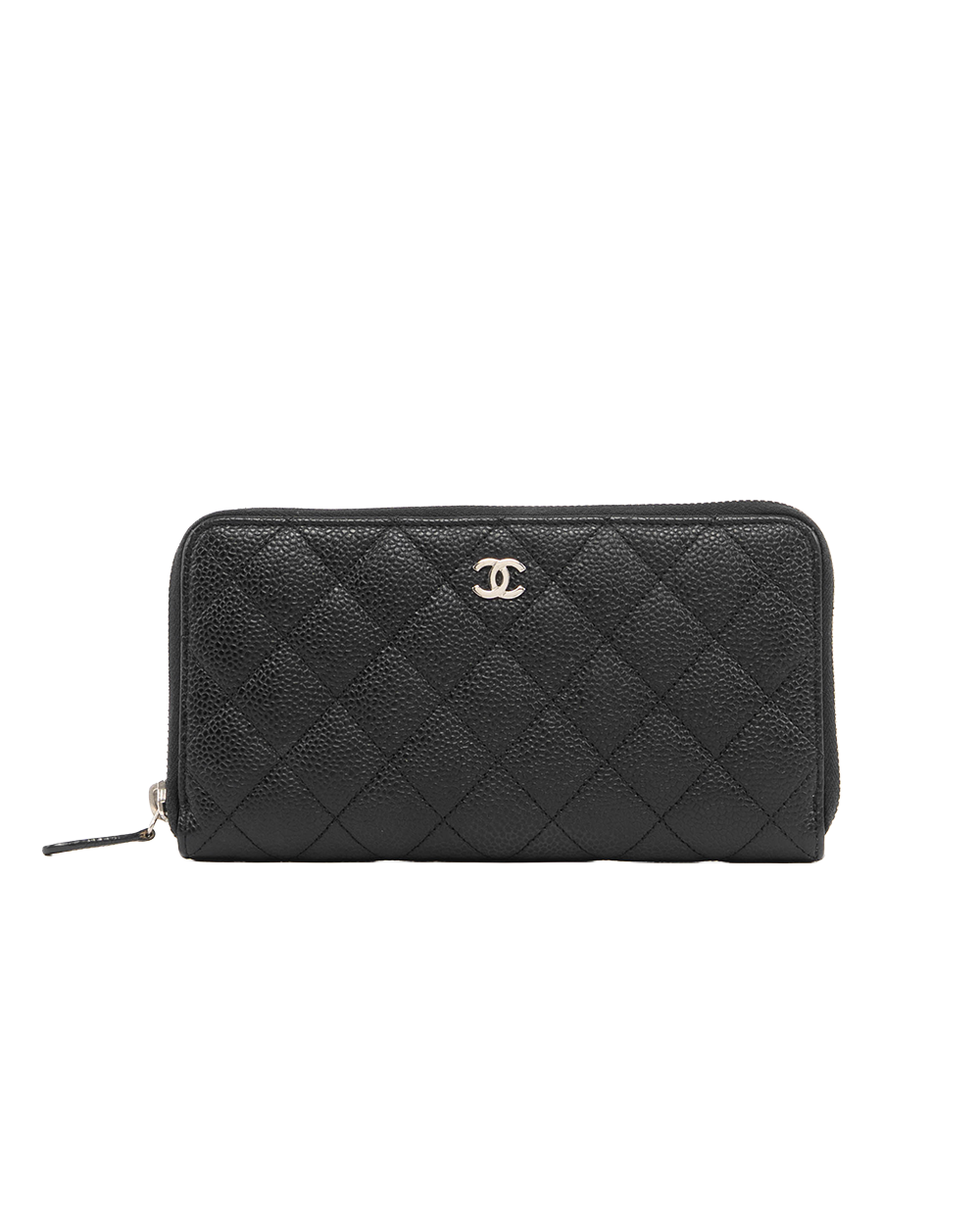 BA252123 CHANEL ZIPPY LONG WALLET LONG BLACK CAVIAR SHW 25400114
