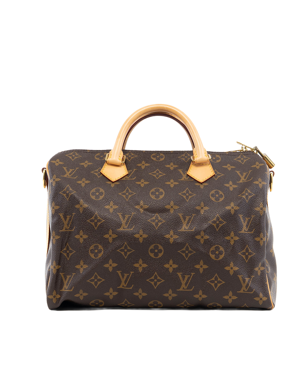 BA252124 LV SPEEDY BAND 30 BROWN MONOGRAM CANVAS GHW SP2193
