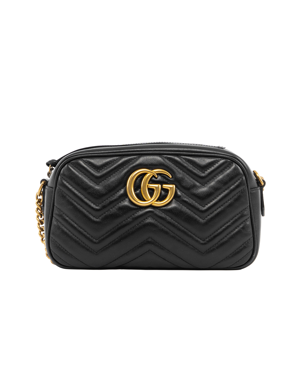 BA252126 GUCCI MARMONT CAMERA 26 BLACK CALF GHW 447632 204991