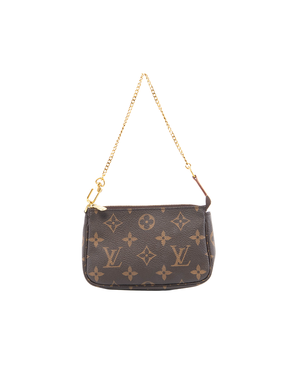 BA252127 LV POCHETTE MINI BROWN MONOGRAM CANVAS GHW SF2126