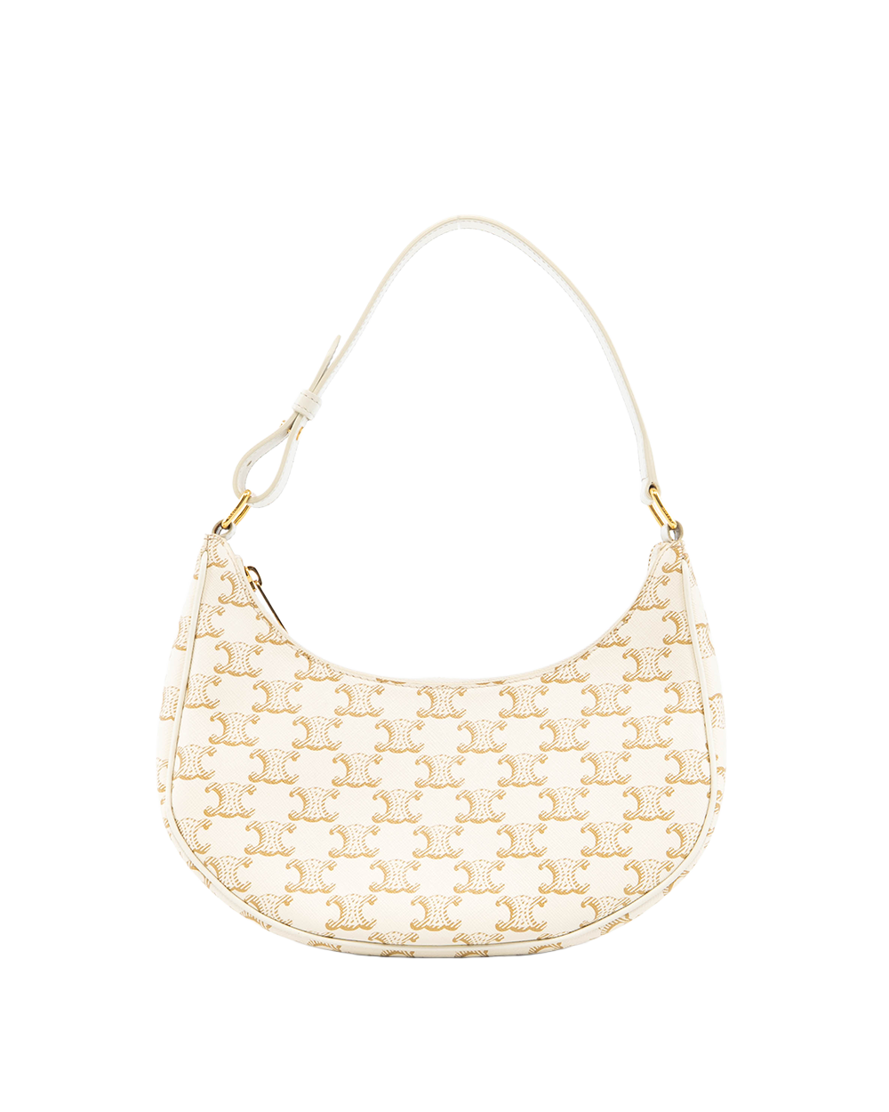 BA252129 CELINE AVA MEDIUM WHITE CANVAS GHW S LM 4241