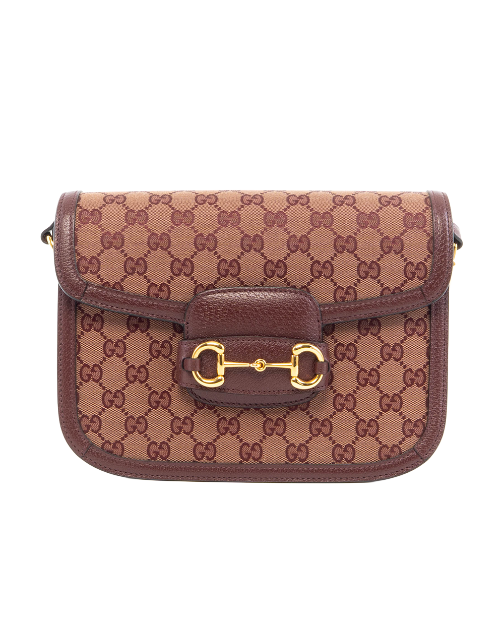 BA252176 GUCCI HORSEBIT 1955 MEDIUM RED GG MONOGRAM CANVAS GHW 602204 498879