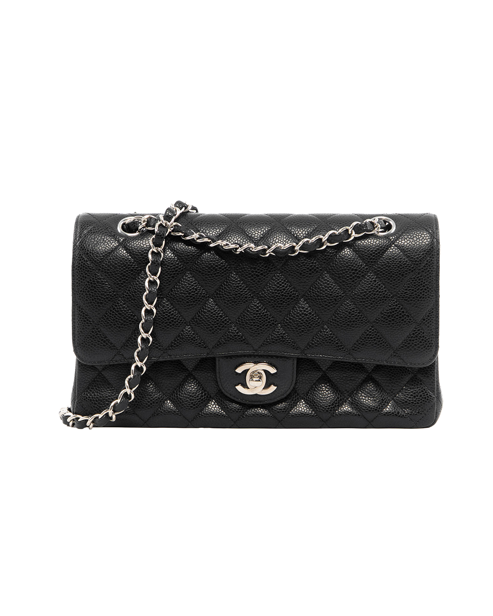 BA252185 CHANEL CLASSIC 10 BLACK CAVIAR SHW 26227595