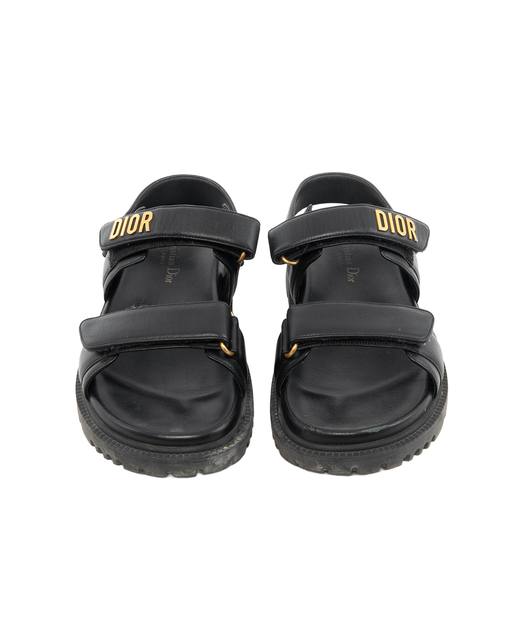 BA252199 DIOR DIORACT SANDAL 39 BLACK LAMB GHW MD 07 21