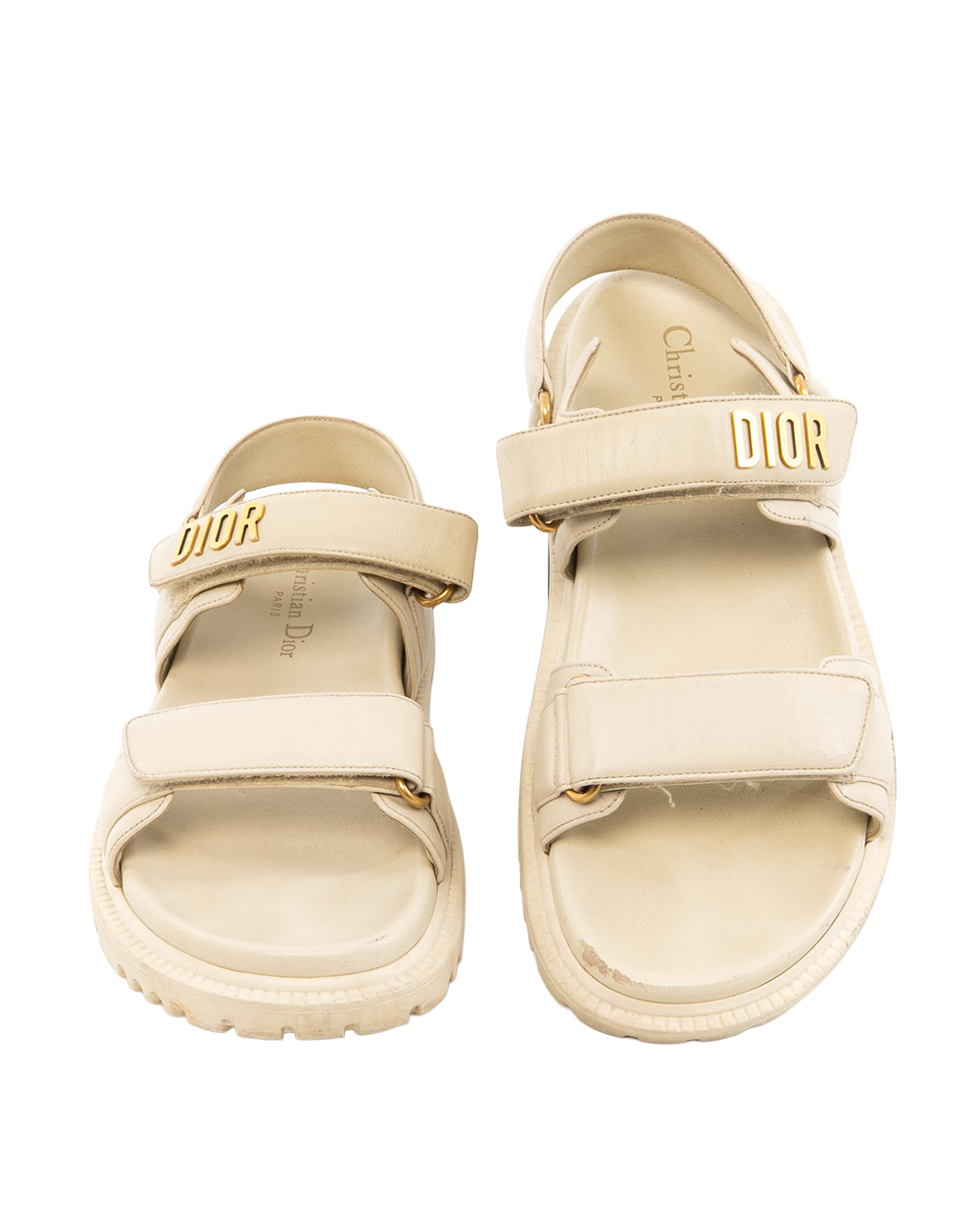 BA252200 DIOR DIORACT SANDAL 37 WHITE LAMB GHW MD 07 21