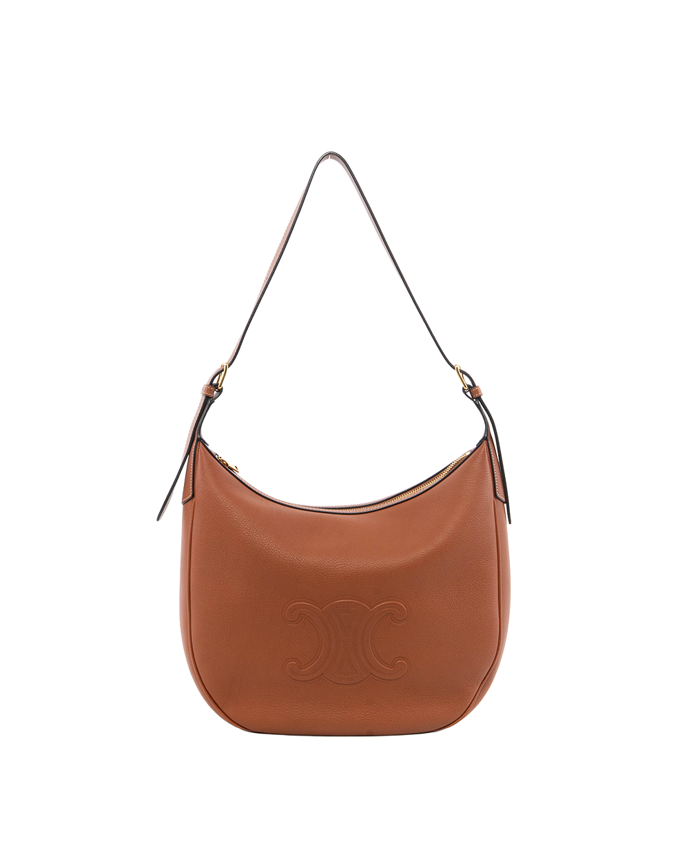 BA252223 CELINE HOBO MEDIUM BROWN TAN CALF GHW S SL 4203