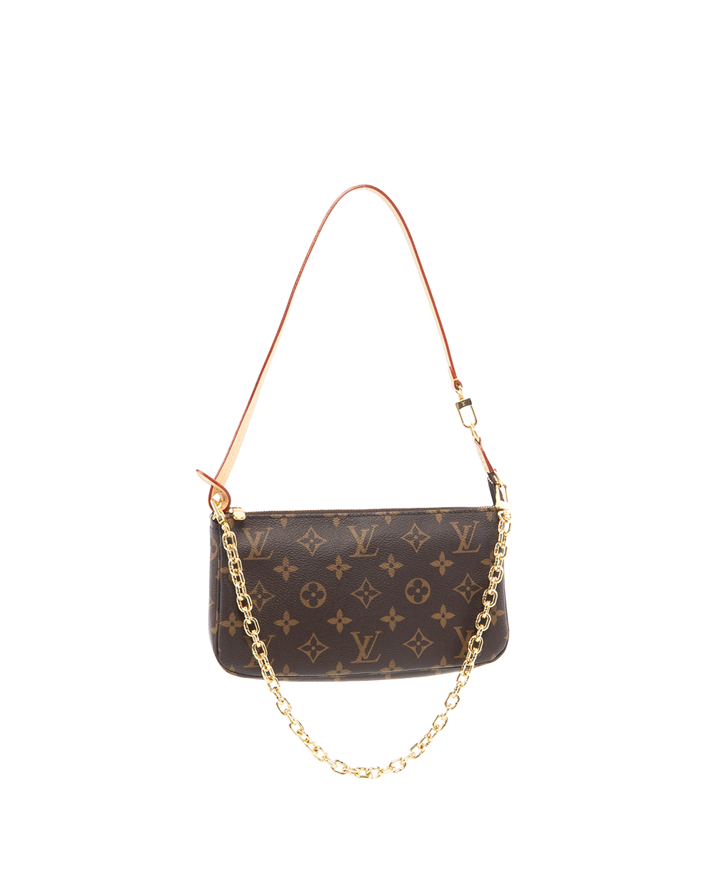 BA252286 LV POCHETTE ACC BROWN MONOGRAM CANVAS GHW MICROCHIP