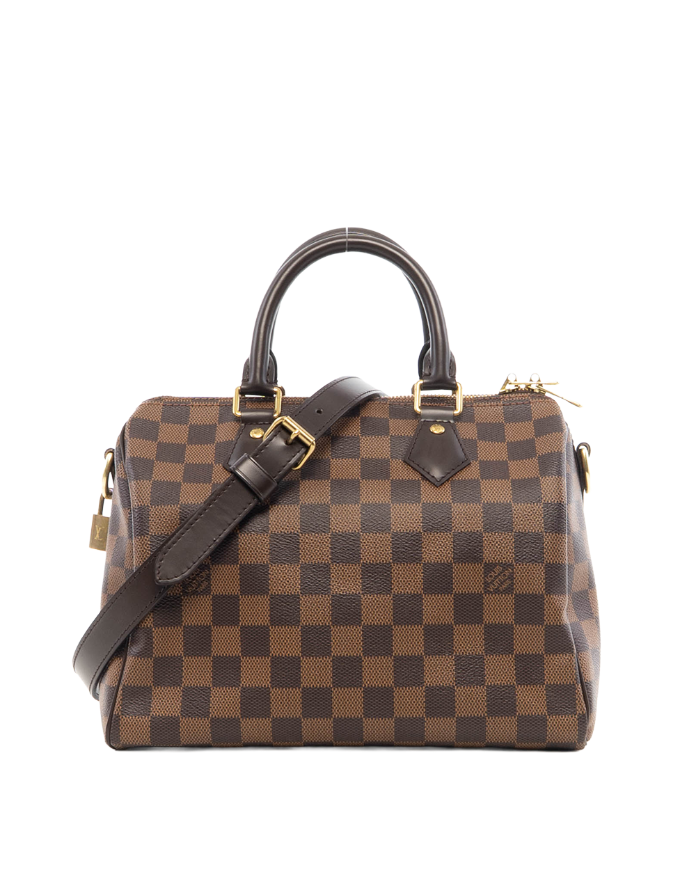 BA252289 LV SPEEDY BAND 25 BROWN DAMIER CANVAS GHW CT3177