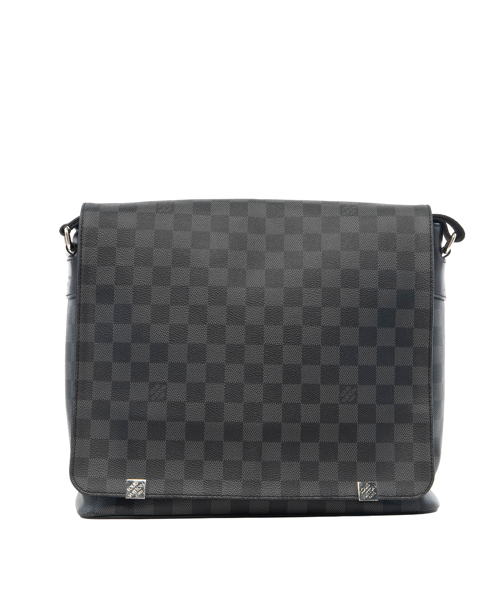 BA252384 LV DISTRICT MESSENGER GM GRAPHITE DAMIER CANVAS SHW MICROCHIP