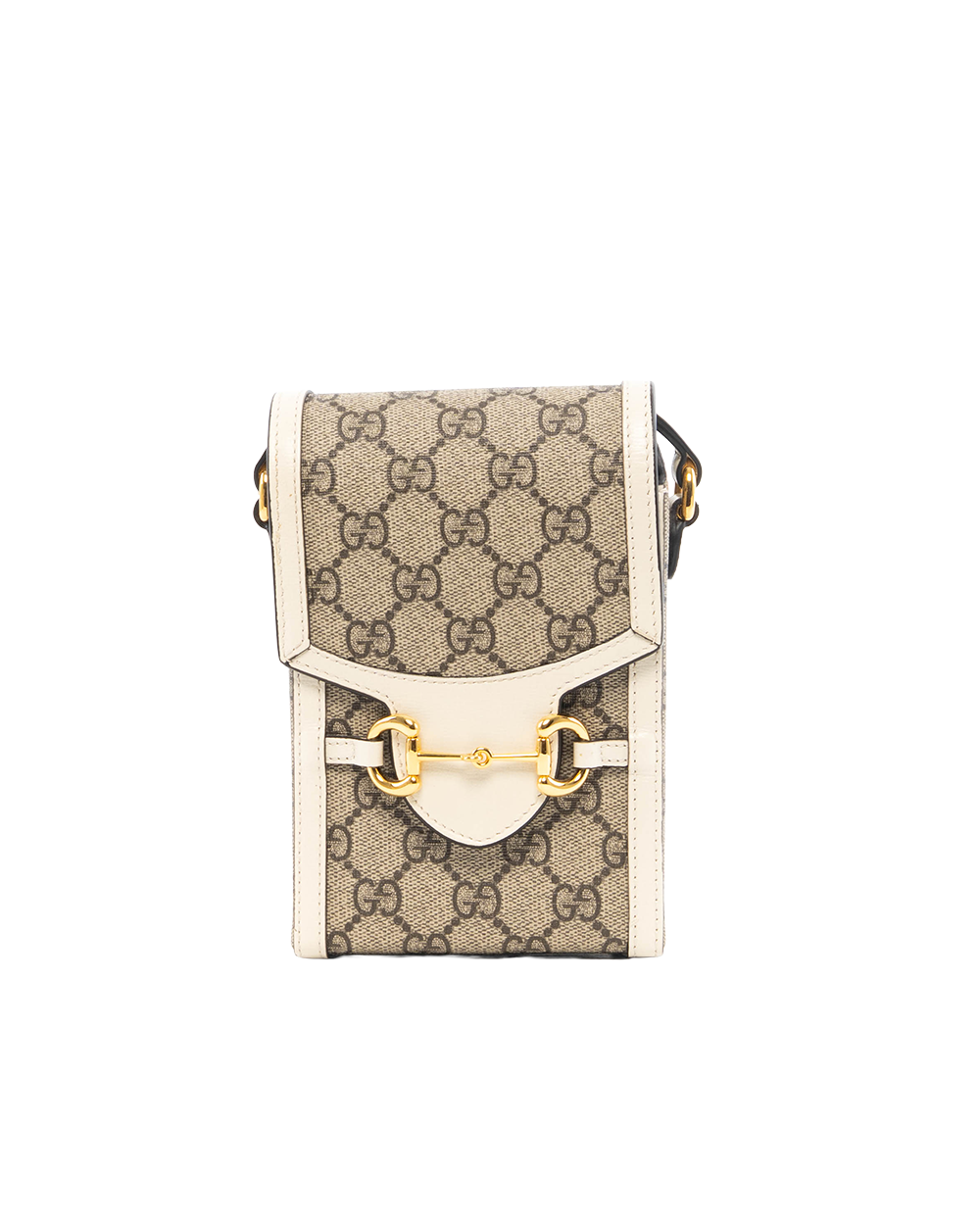 BA252422 GUCCI HORSEBIT 1955 PHONE WHITE GG MONOGRAM CANVAS GHW 625615 2184