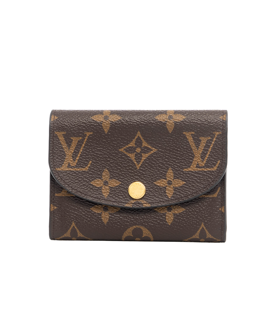 BA252423 LV ROSALIE COIN SHORT BROWN RED MONOGRAM CANVAS GHW MICROCHIP