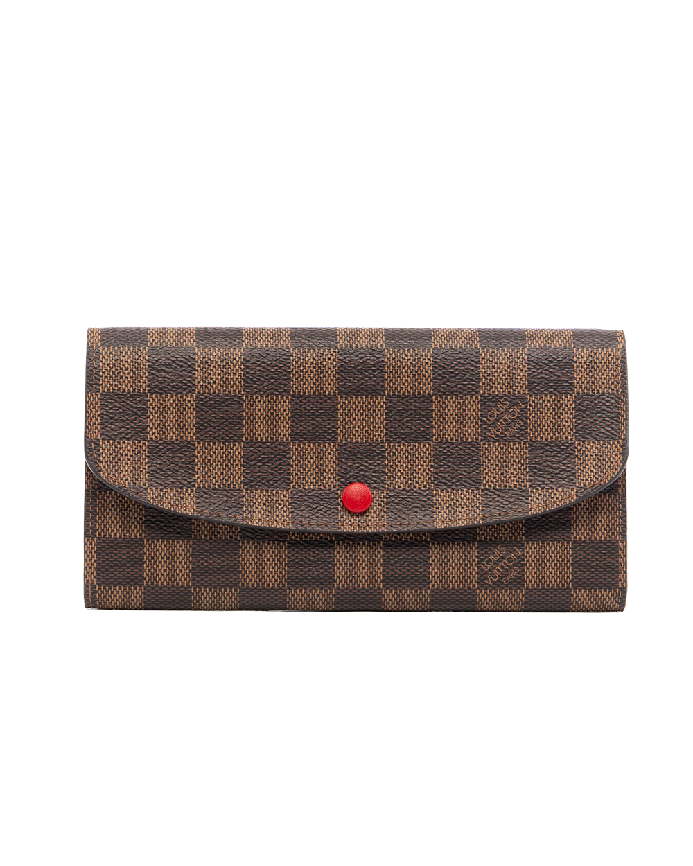 BA252425 LV EMILIE WALLET LONG BROWN RED DAMIER CANVAS GHW CA1109