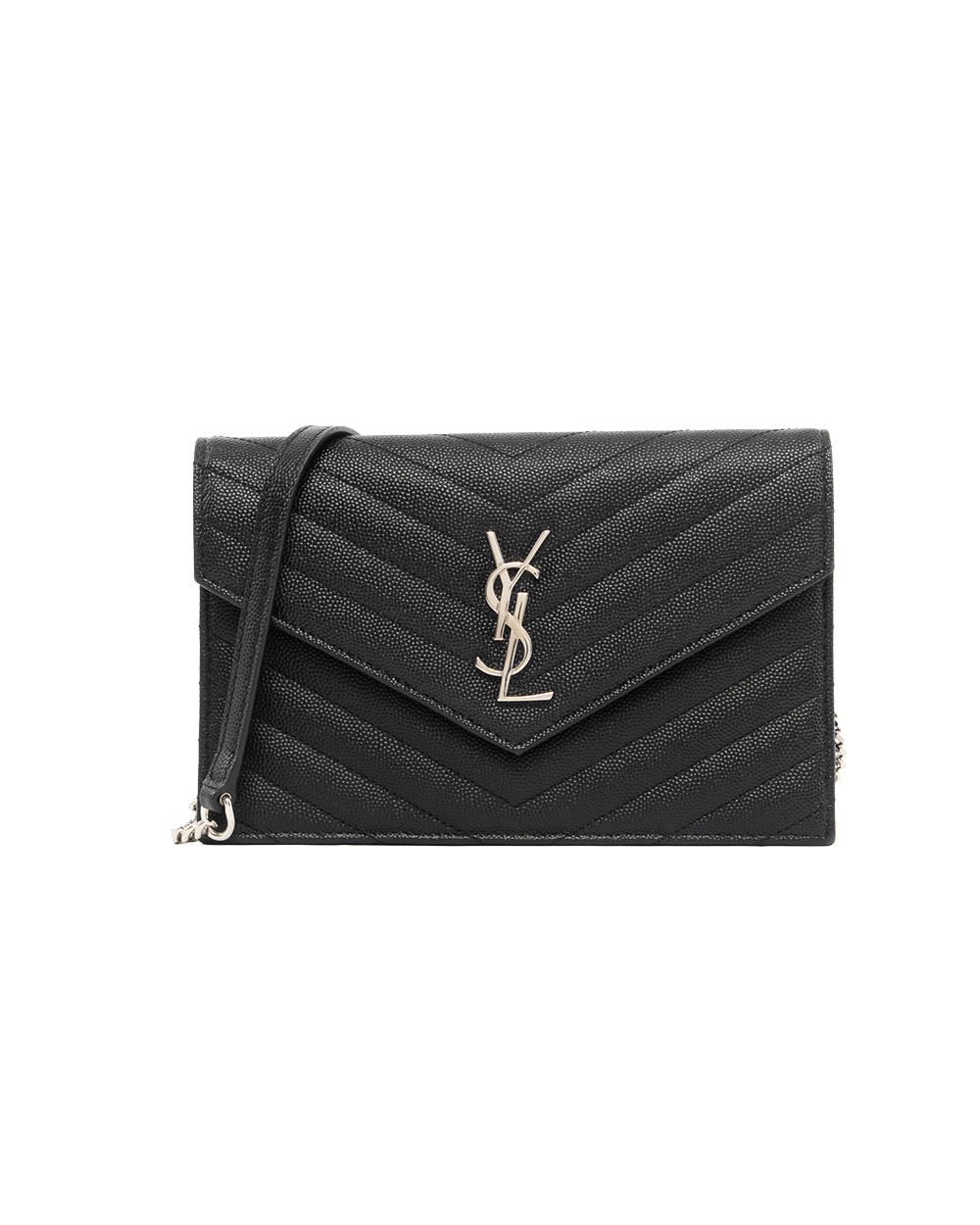 BA252487 YSL WOC 7.5 BLACK CHEVRON SHW
