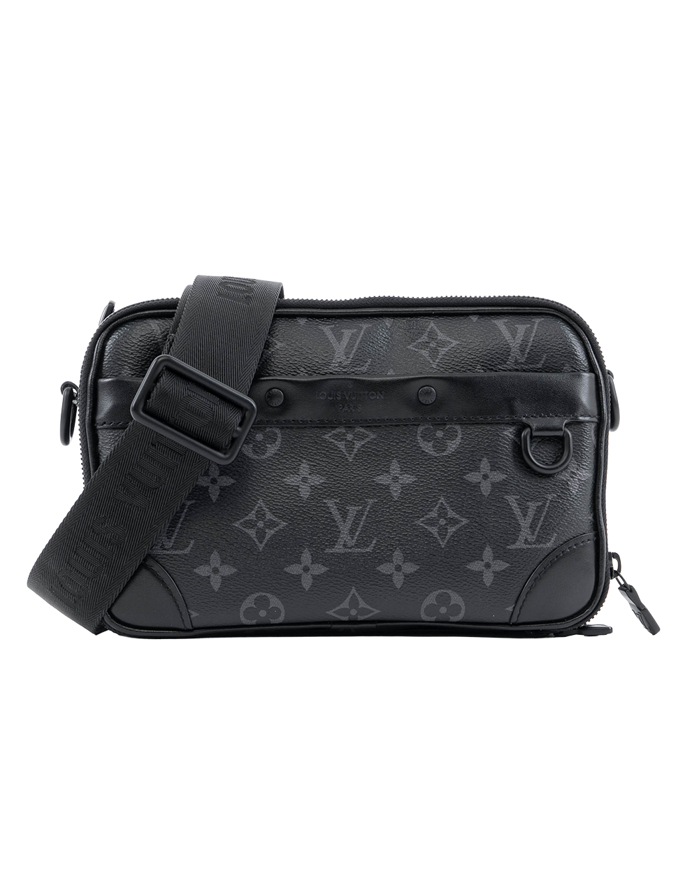 BA252550 LV ALPHA MESSENGER ECLIPSE MONOGRAM CANVAS SO BLACK HW MICROCHIP