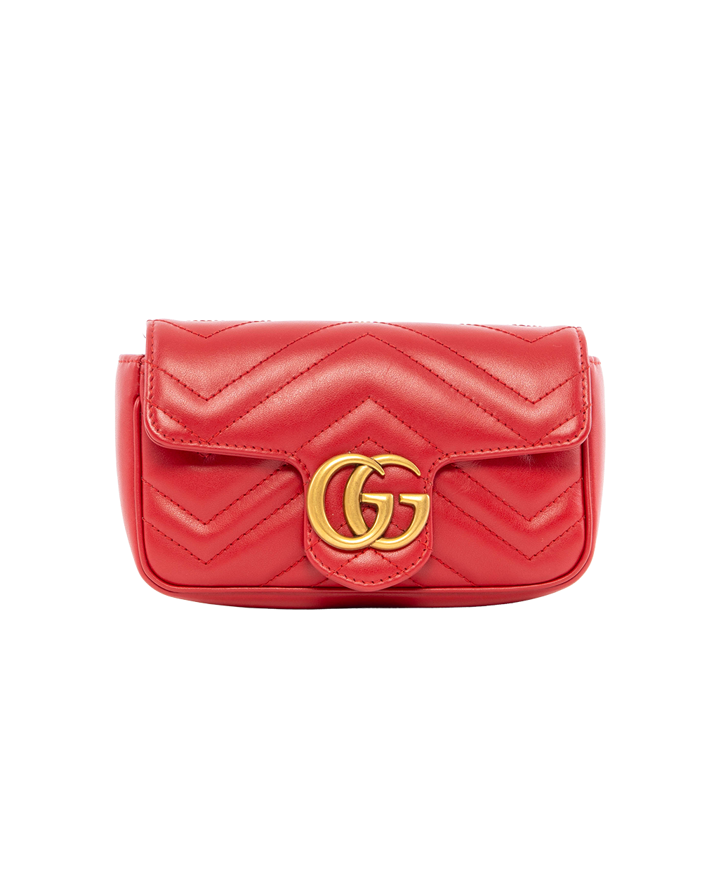 BA252662 GUCCI MARMONT SUPER MINI RED CALF GHW 476433 0416
