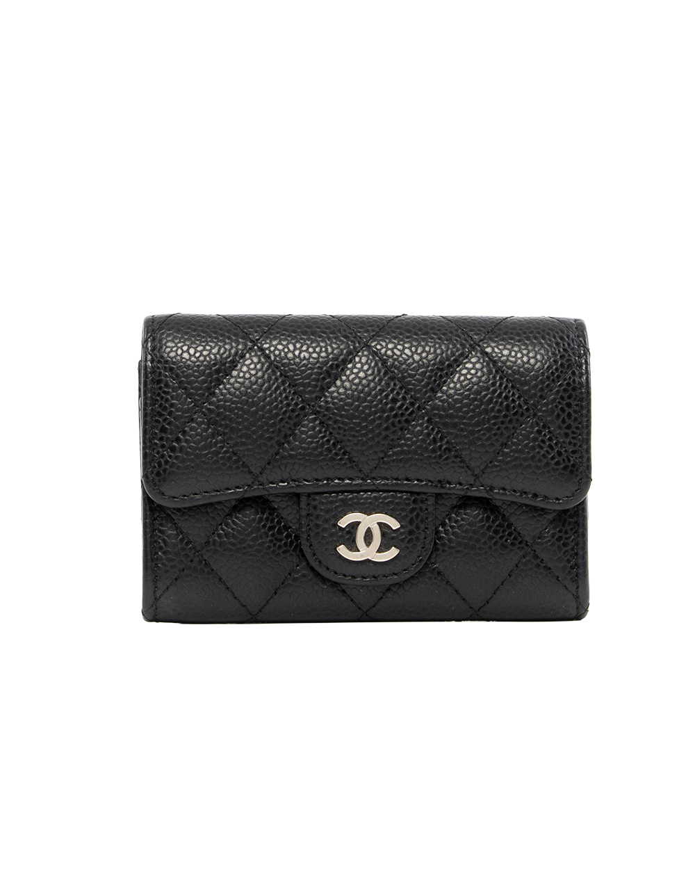 BA252759 CHANEL CARD HOLDER SHORT BLACK CAVIAR SHW 27345106