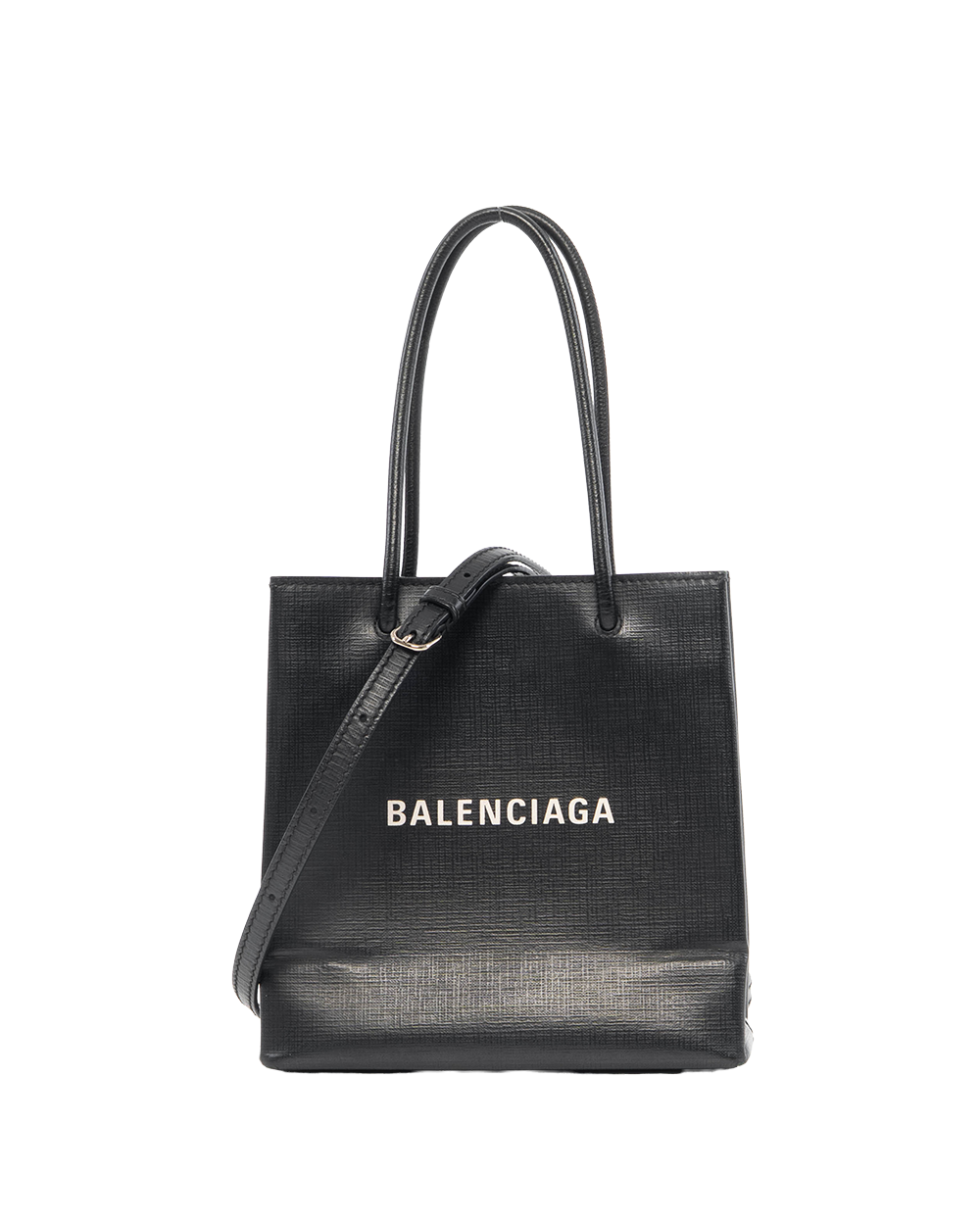 BA252767 BALENCIAGA SHOPPING TOTE XXS BLACK CALF SHW