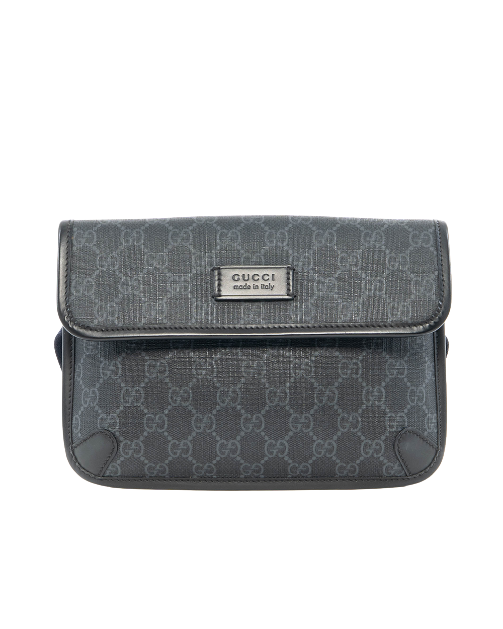 BA252770 GUCCI BELT BAG BLACK GG SUPREME MONOGRAM CANVAS SHW 598113 525040