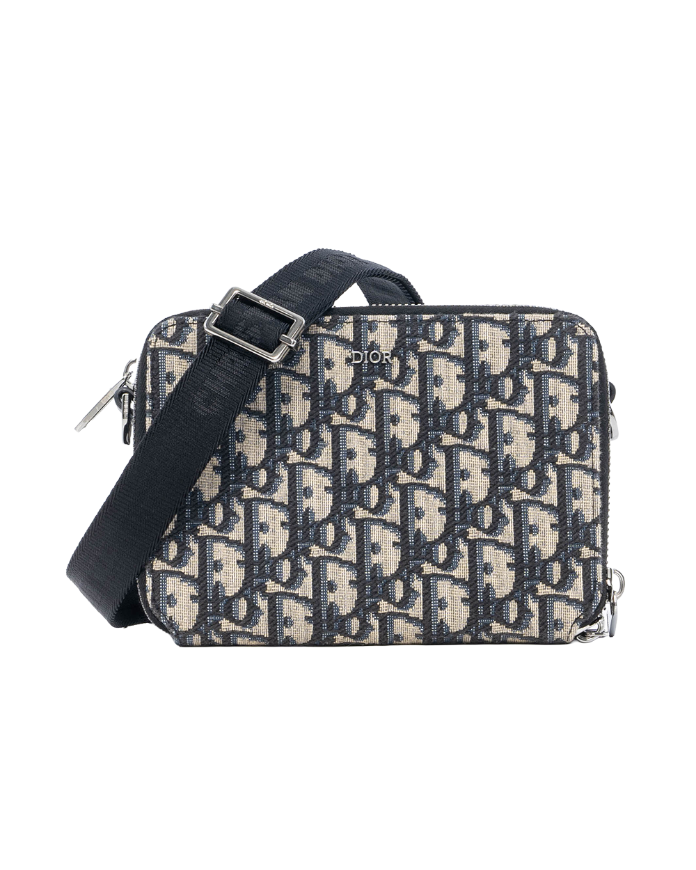 BA253202 DIOR POUCH WITH STRAP WHITE OBLIQUE JACQUARD SHW 16 BO 0233