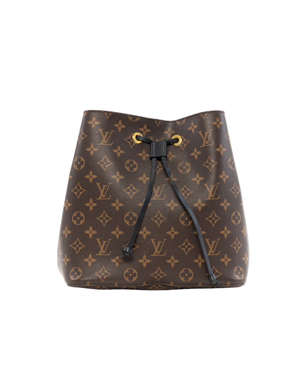 BA253226 LV NEONOE MM BROWN BLACK MONOGRAM CANVAS GHW MICROCHIP