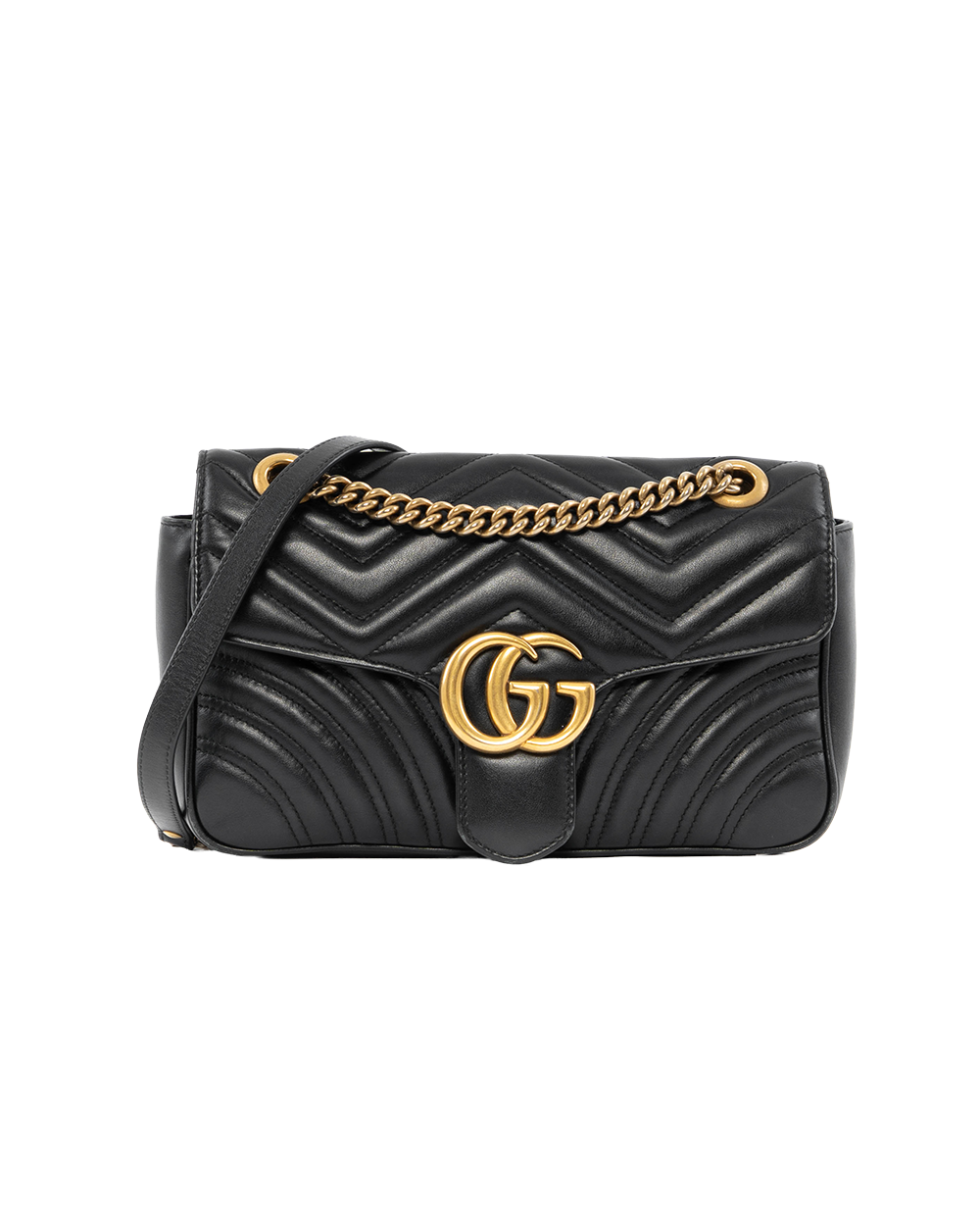 BA253250 GUCCI MARMONT 26 BLACK CALF GHW 443497 498879
