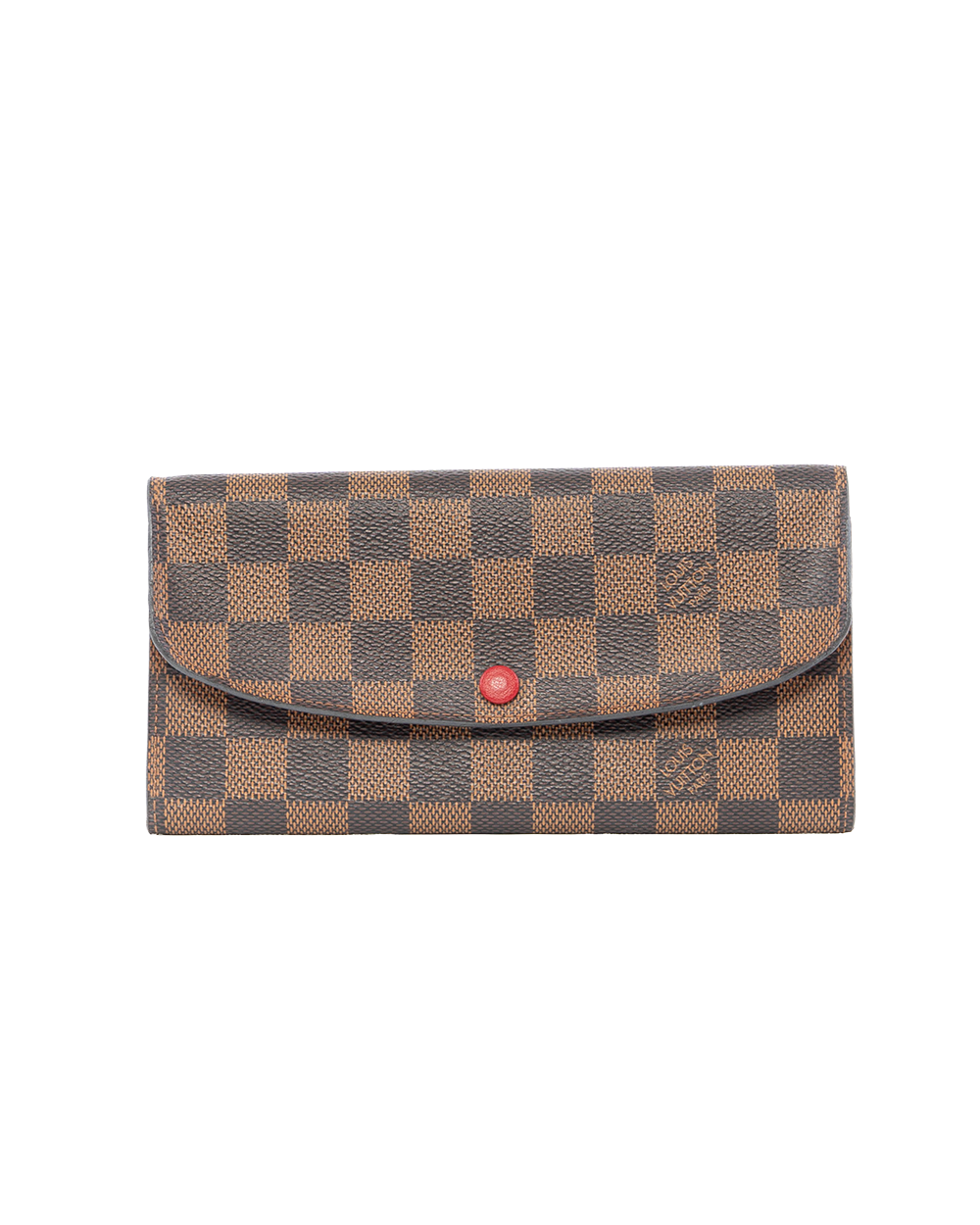 BA253251 LV EMILIE WALLET LONG BROWN RED DAMIER CANVAS GHW CA0138