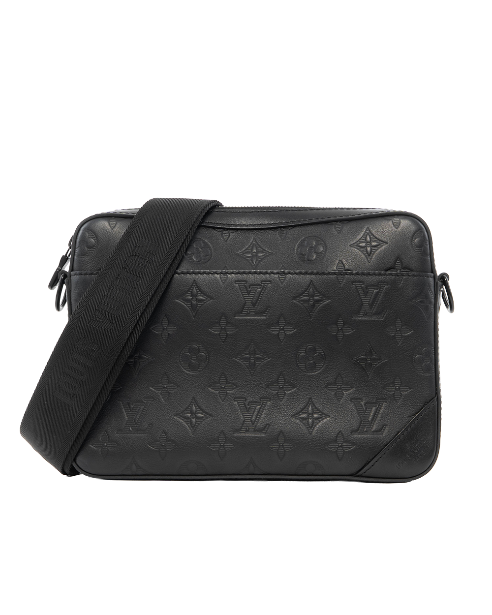 BA253252 LV DUO MESSENGER BLACK GIANT MONOGRAM CALF BHW TJ0261